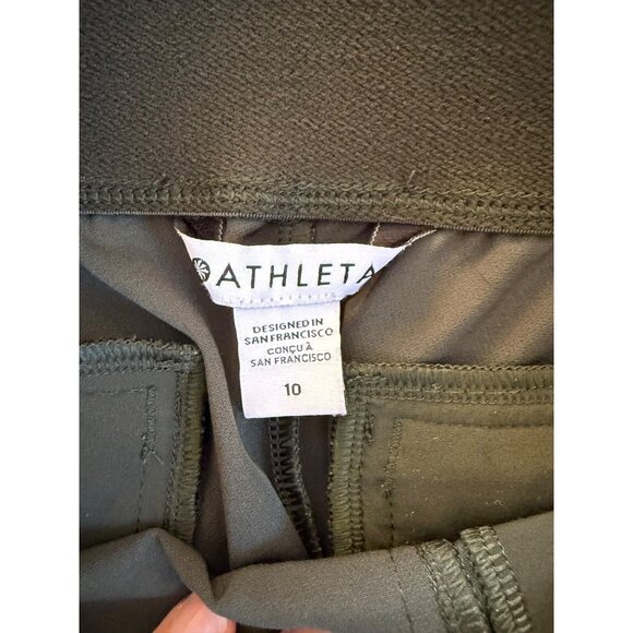 Athleta Endless High Rise Cargo Pant Tapered Stretch Olive Green Size 10 - Picture 4 of 7